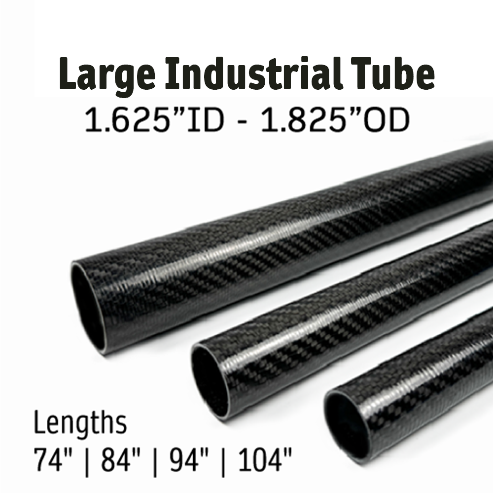Oar Blanks - 1.625" ID - 1.825" OD - 74"|84"|94"|104" - 3k Woven