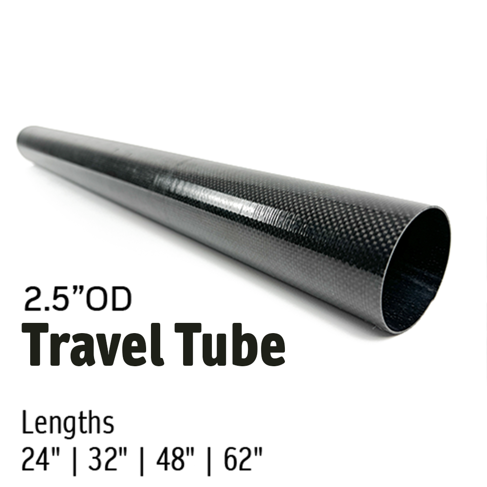 Fly Tube - 2.5" OD | 24"| 32" | 48" | 62" - 3k Woven