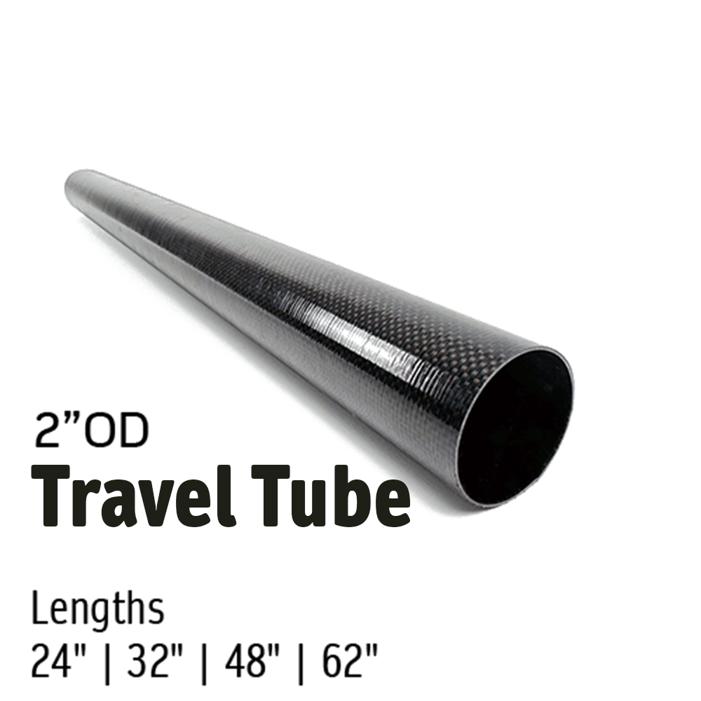Fly Tube - 2" OD | 24"| 32" | 48" | 62" - 3k Woven