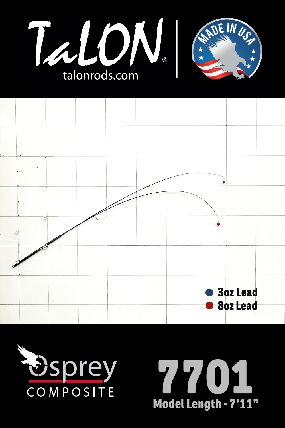 7701B • 6-12lb | 7'5" | Composite - D.I.Y. ROD BLANK