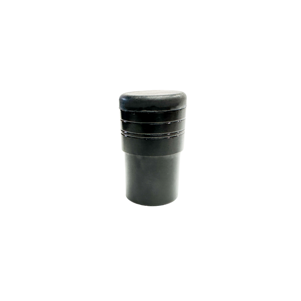 21mm - Black Aluminum/Flat Rubber End Cap