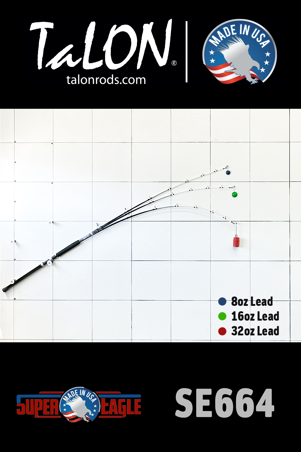 12-644B • 20-60lb | 6'6" | Fiberglass - D.I.Y. ROD BLANK