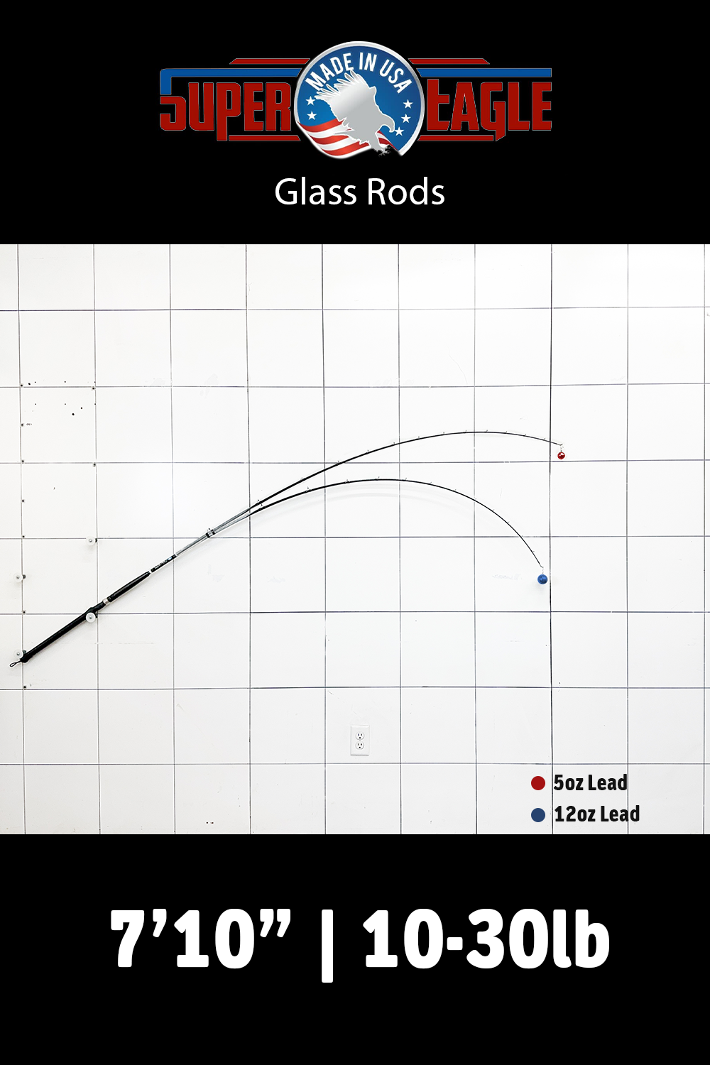 12-0127B • 10-30lb | 7'10" | Fiberglass - D.I.Y. ROD BLANK