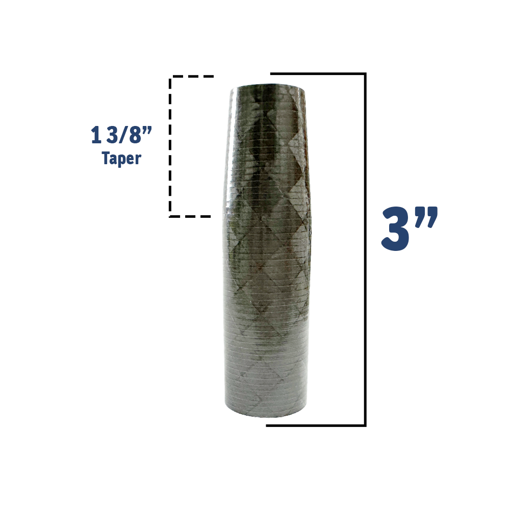 3" Tapered X-Weave Carbon Fiber Tube • ID 21mm
