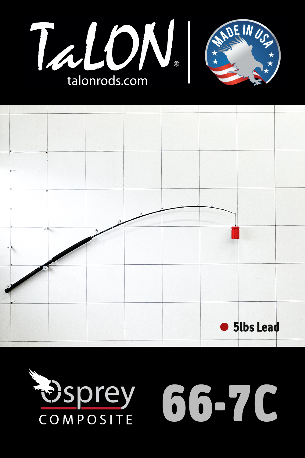 12-0107B (R-77) • 40 - ∞ lb | 7' | Osprey Composite - D.I.Y. ROD BLANK