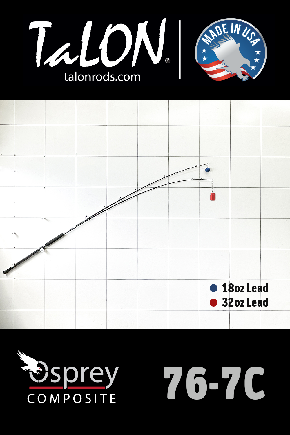 12-0114B (R-87) • 40-∞lb | 7'10" | Osprey Composite - D.I.Y. ROD BLANK