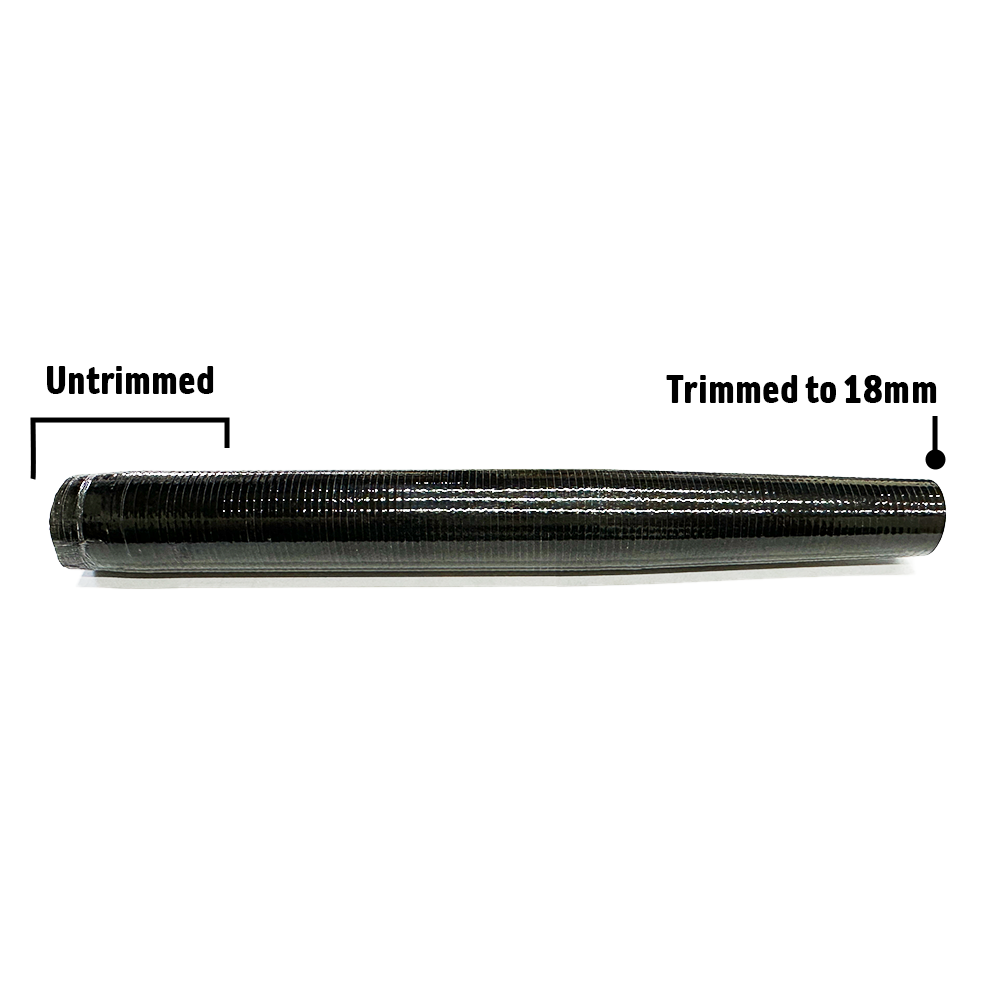 6" Black Tapered Carbon Fiber Tube - ID .970" • OD1.05" | *PARTIAL TRIMMED*