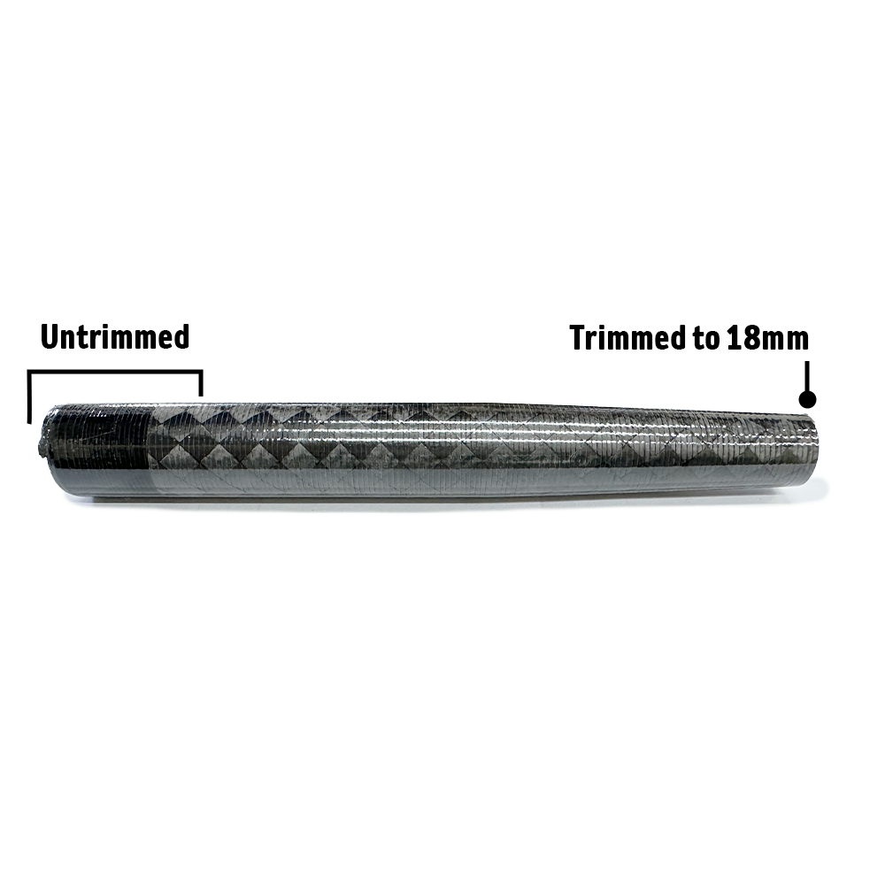 6" Tapered X-Weave Carbon Fiber Tube • ID .970" | *PARTIAL TRIMMED*