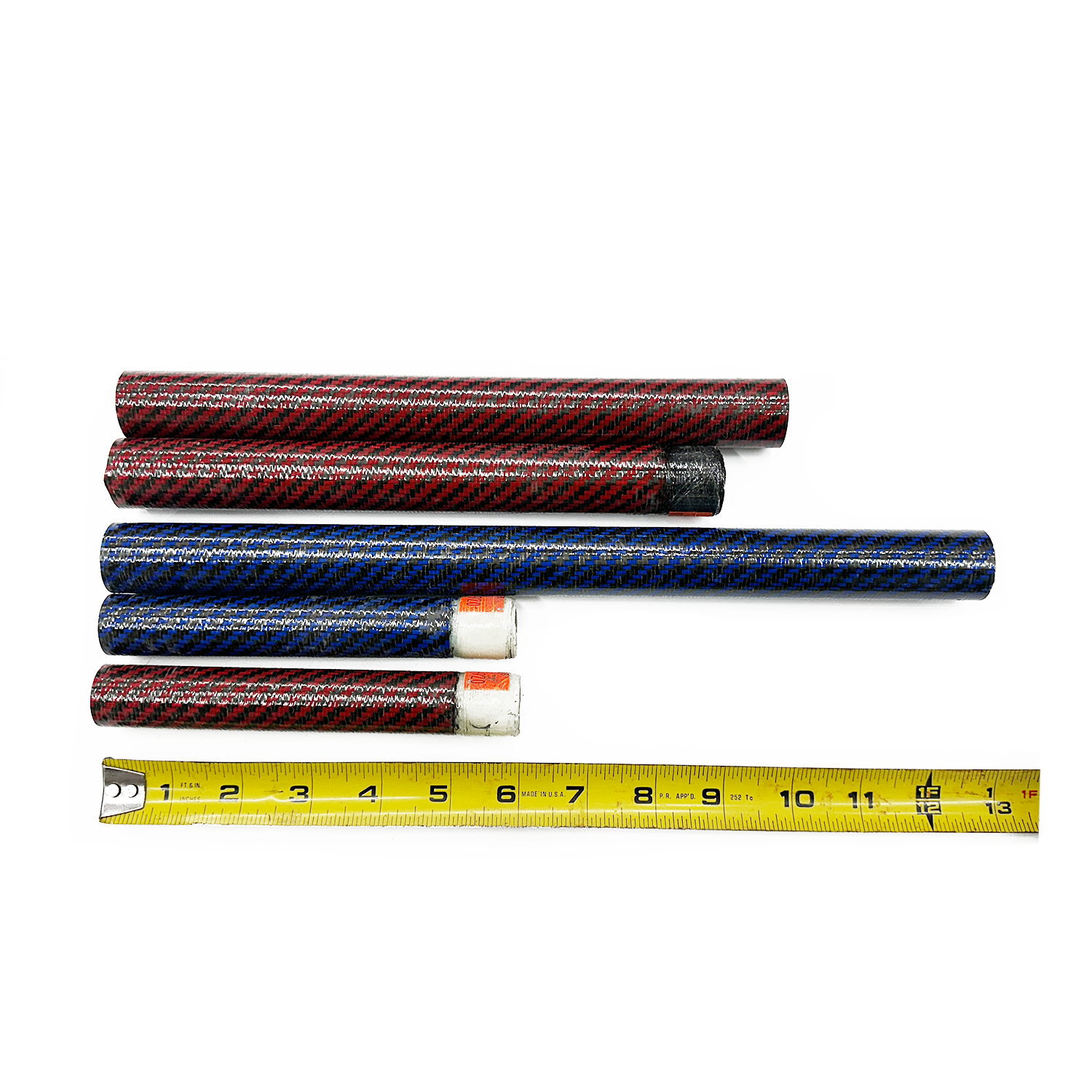 ID .970" 3K Red & Blue Tube Bundle Pack