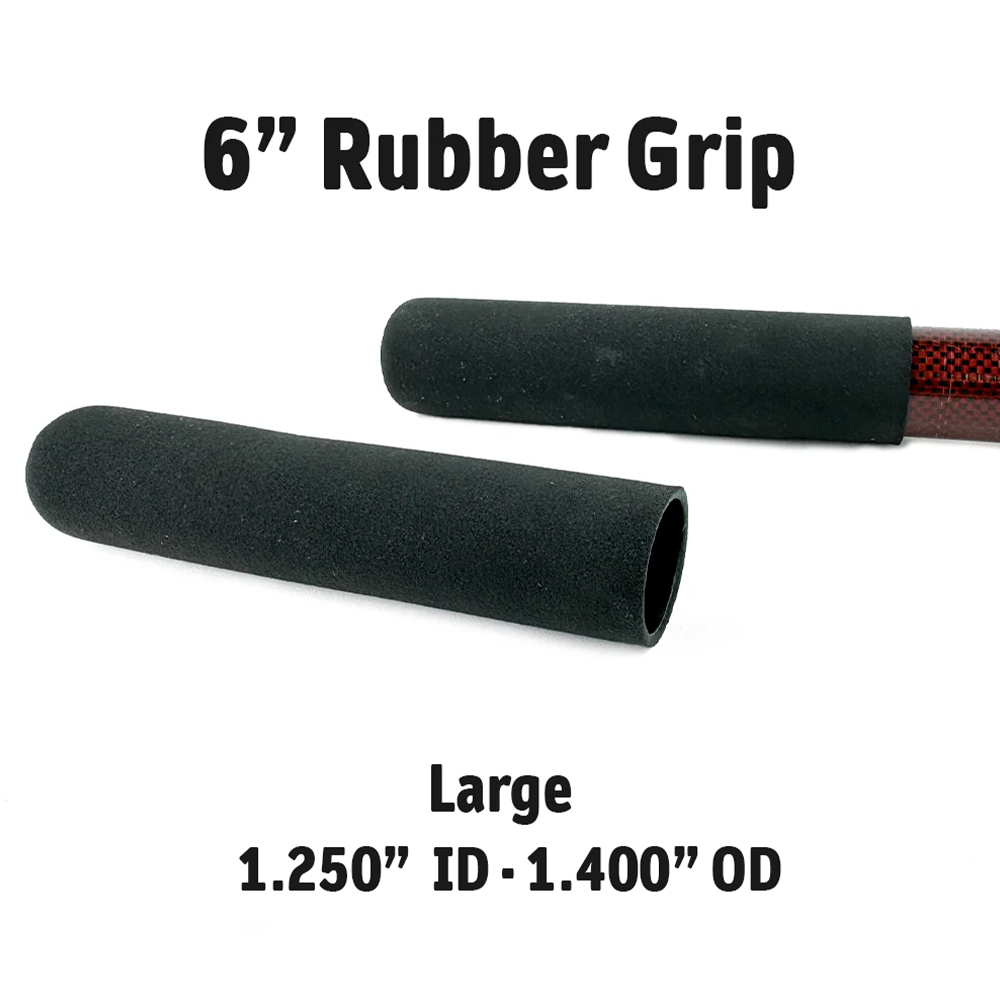 6" Rubber Handles - Large | 1 1/4" Diameter