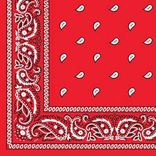 .970"ID - 1.05"OD - 19"  Long Parallel Tube - Bandana Pattern